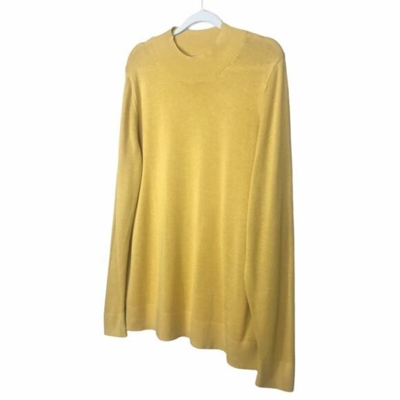 Old Navy Fine Knit Mock Neck Sweater Yellow Large - Picture 10 of 10